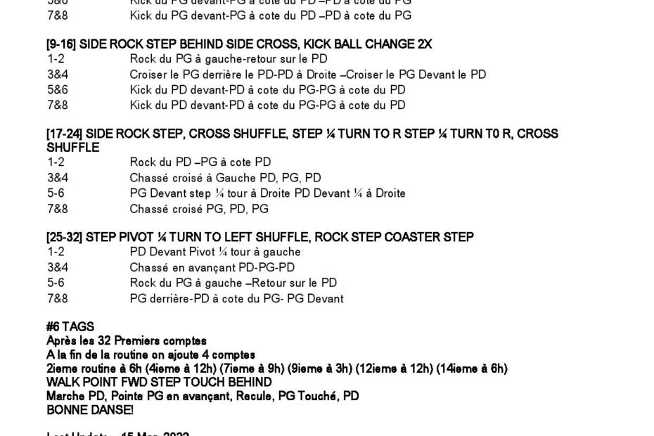 Stepsheets of Cocaine line danse